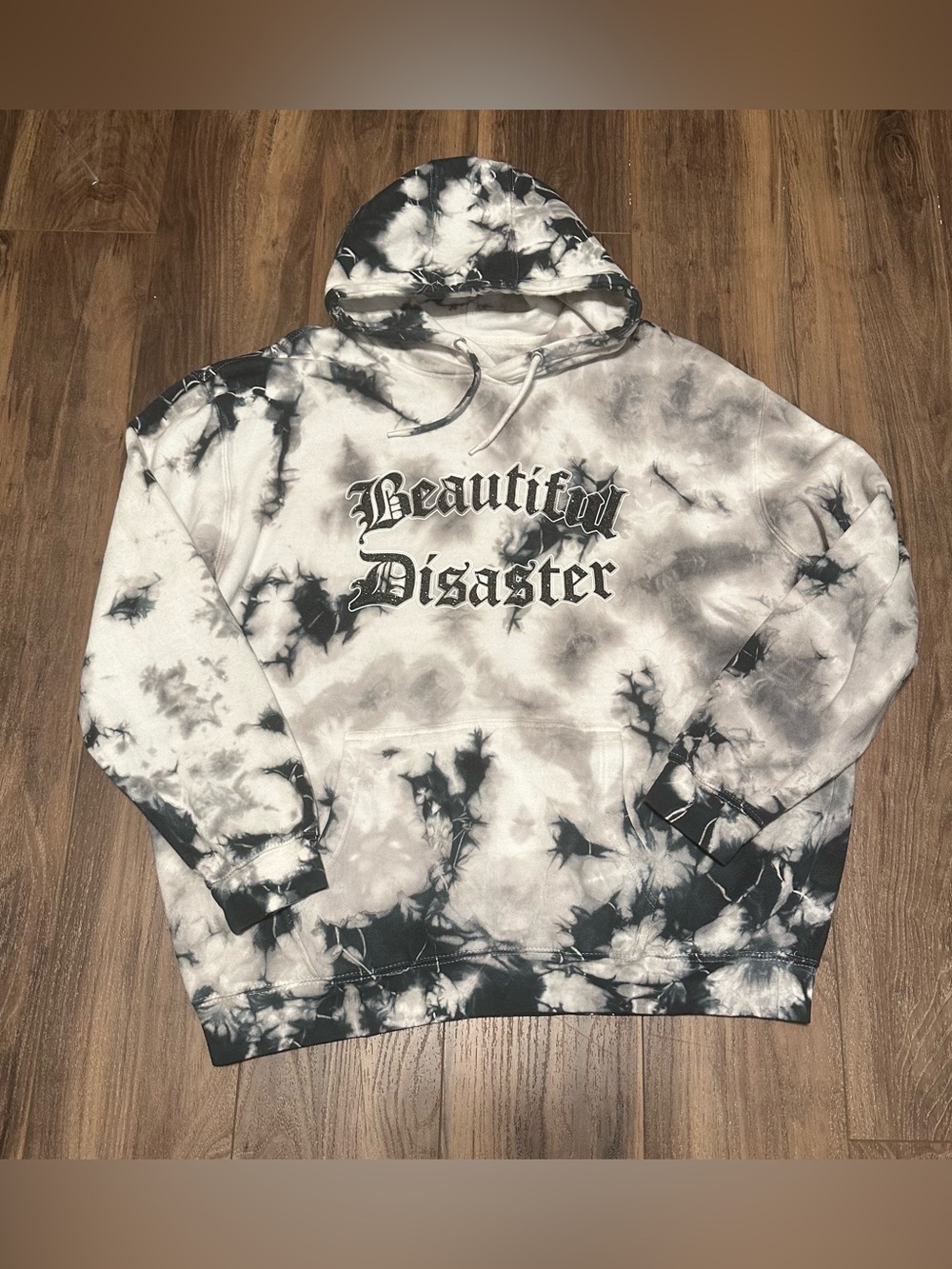 Women’s Beautiful Disaster Tie Dye Hoodie C3X (3XL) Pullover Long Sleeve